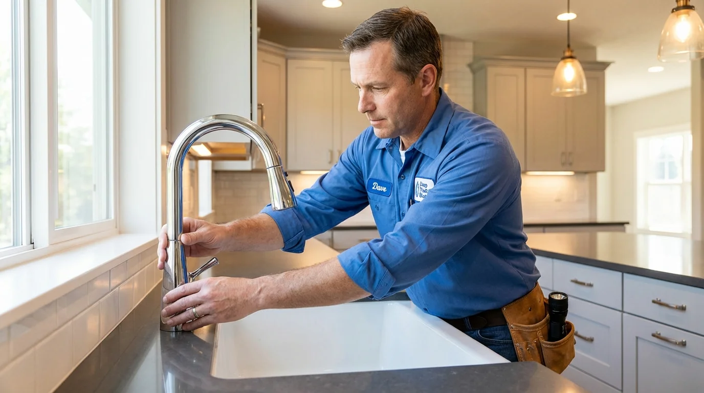 Kitchen faucet installation by Johns Plumbing LLC in Port Neches