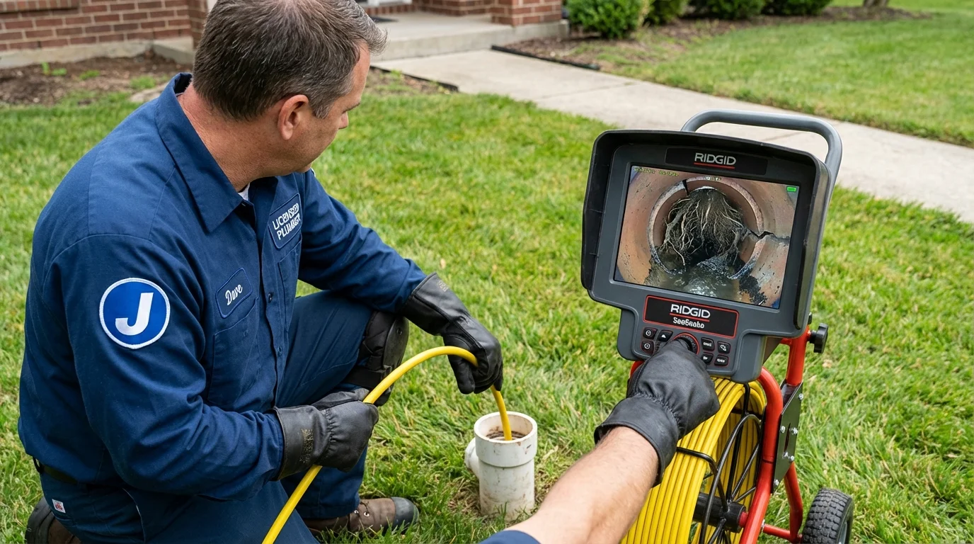 Sewer camera inspection being performed by Johns Plumbing LLC in Port Neches